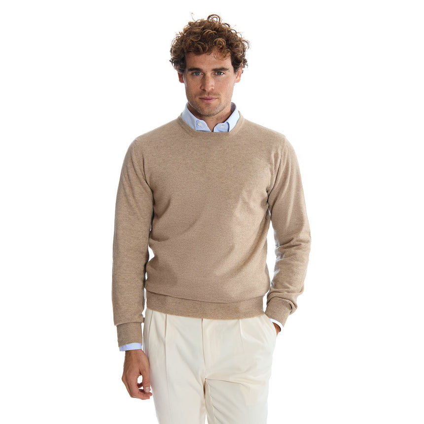 MAGLIONE GIROCOLLO BEIGE