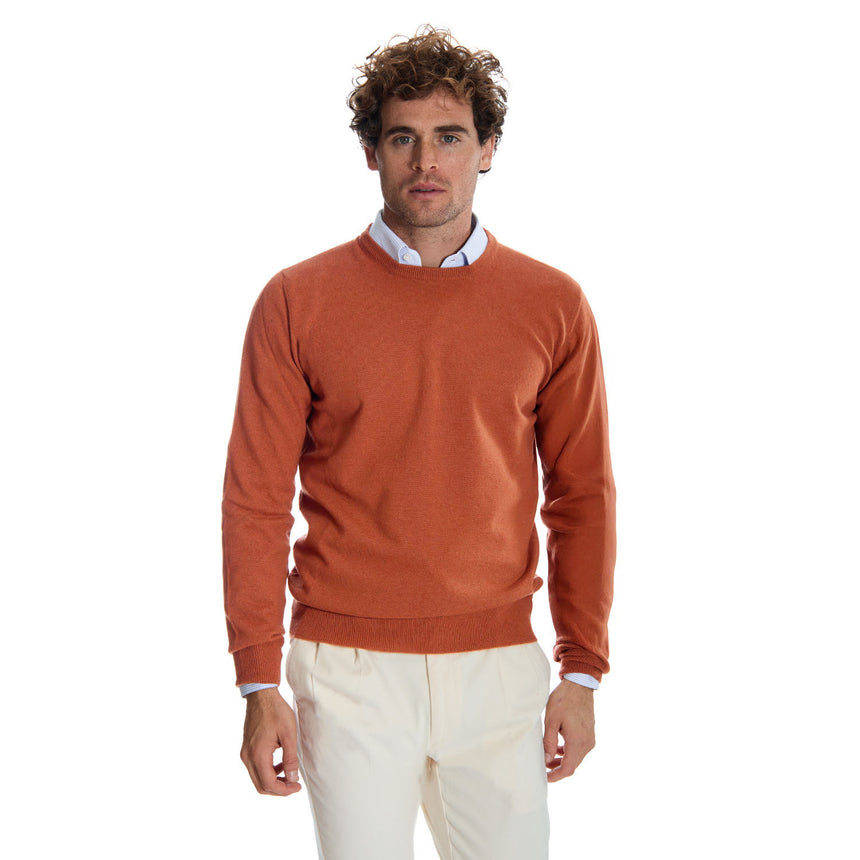 MAGLIONE GIROCOLLO ARANCIONE