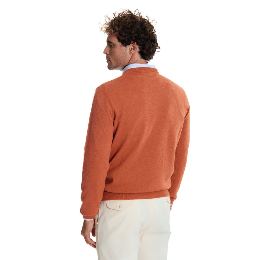 MAGLIONE GIROCOLLO ARANCIONE