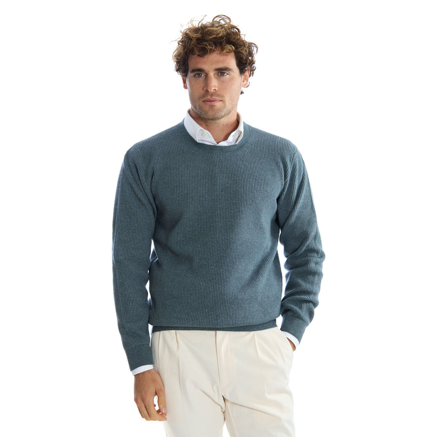 PETROL GREEN CREWNECK SWEATER