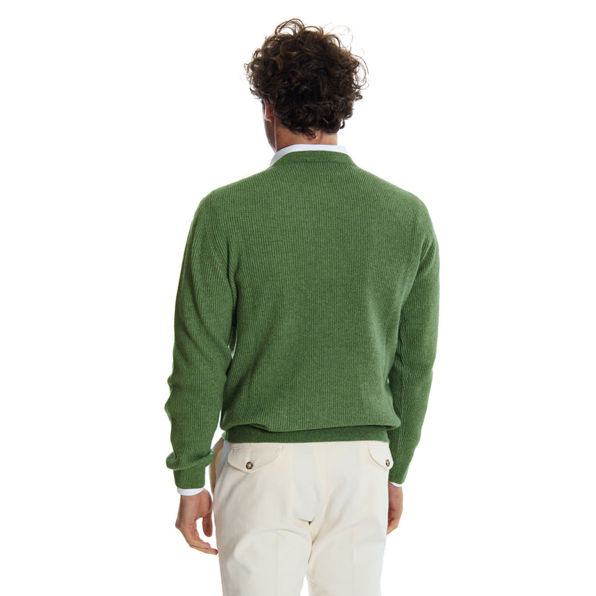 GREEN CREWNECK SWEATER