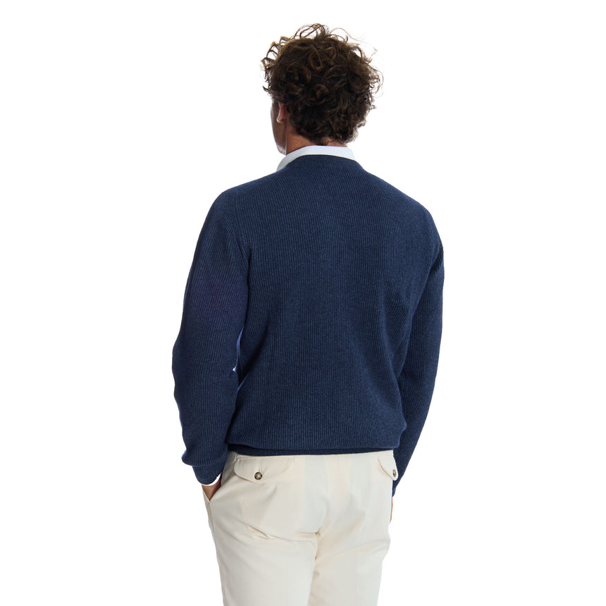 DARK BLUE CREWNECK SWEATER