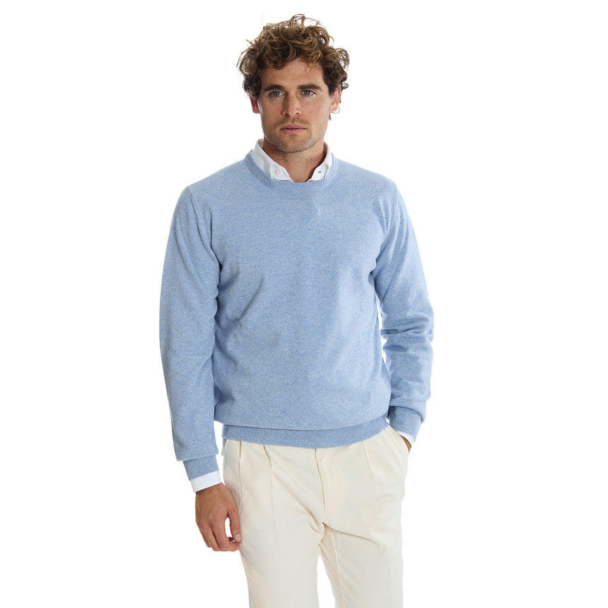 LIGHT BLUE CREWNECK SWEATER