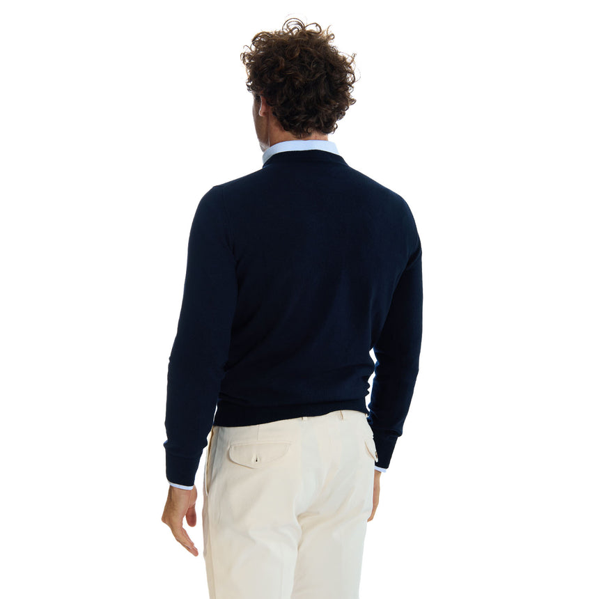 DARK BLUE CREWNECK SWEATER