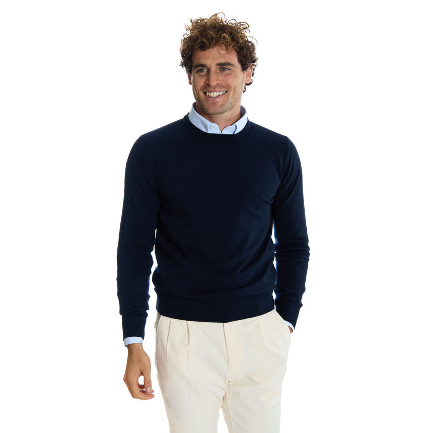 DARK BLUE CREWNECK SWEATER