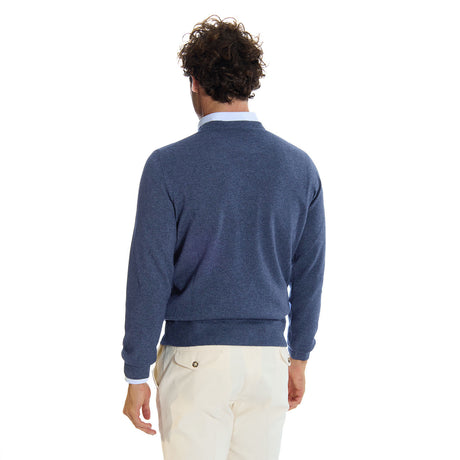 MAGLIONE GIROCOLLO BLU