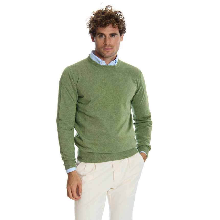 LIGHT GREEN CREWNECK SWEATER