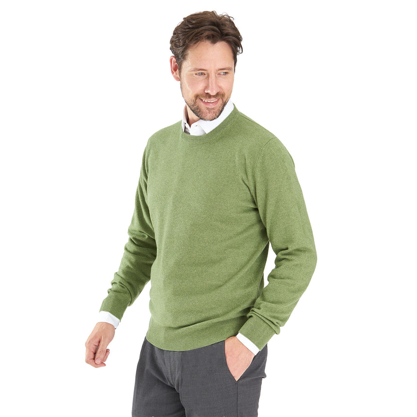 MAGLIONE GIROCOLLO VERDE CHIARO