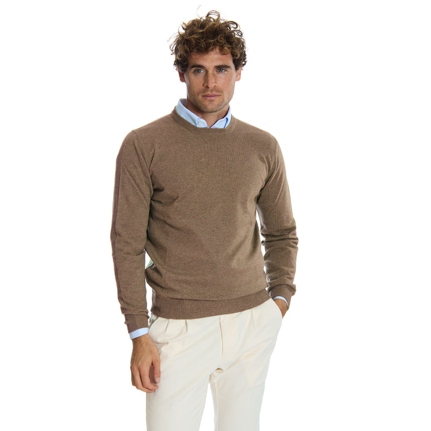 TAUPE COLOUR CREWNECK SWEATER