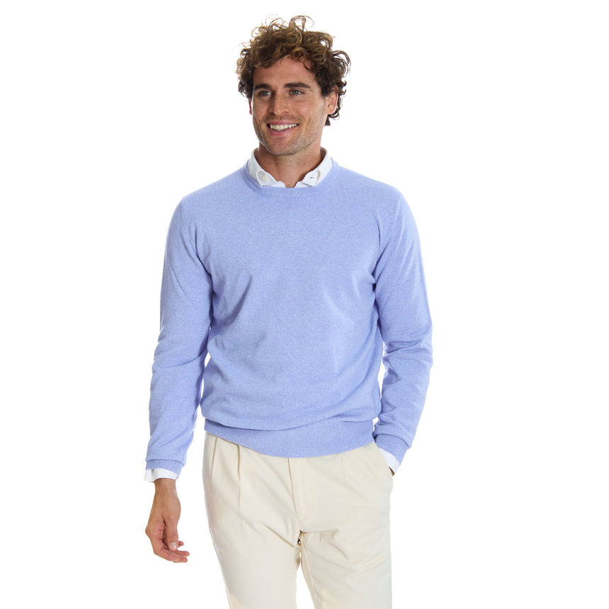 MAGLIONE GIROCOLLO AZZURRO