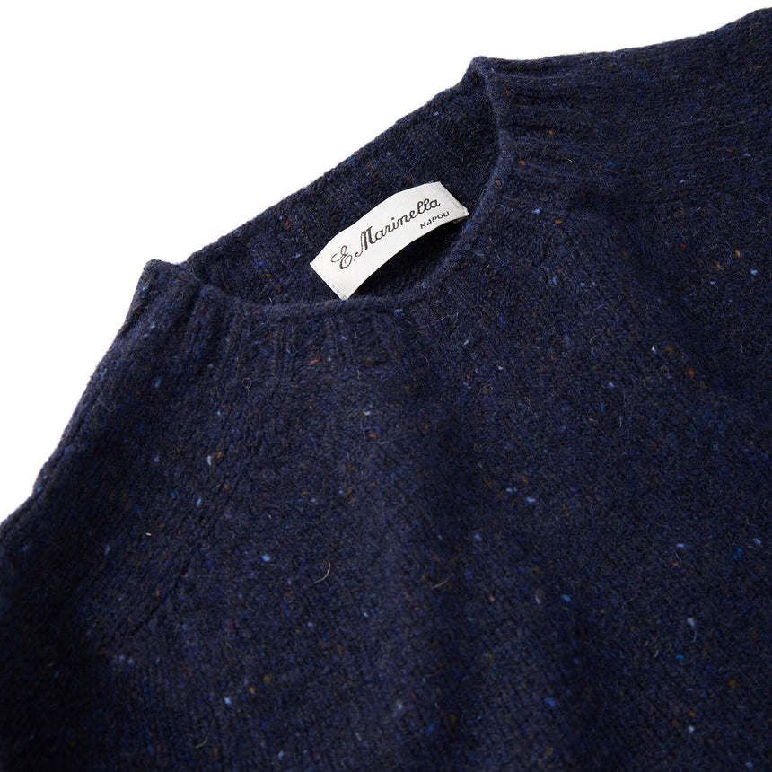 DARK BLUE SHETLAND SWEATER