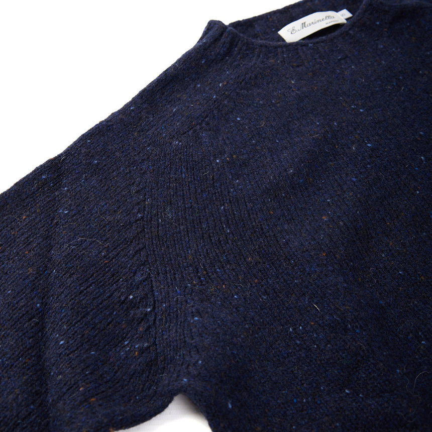 DARK BLUE SHETLAND SWEATER