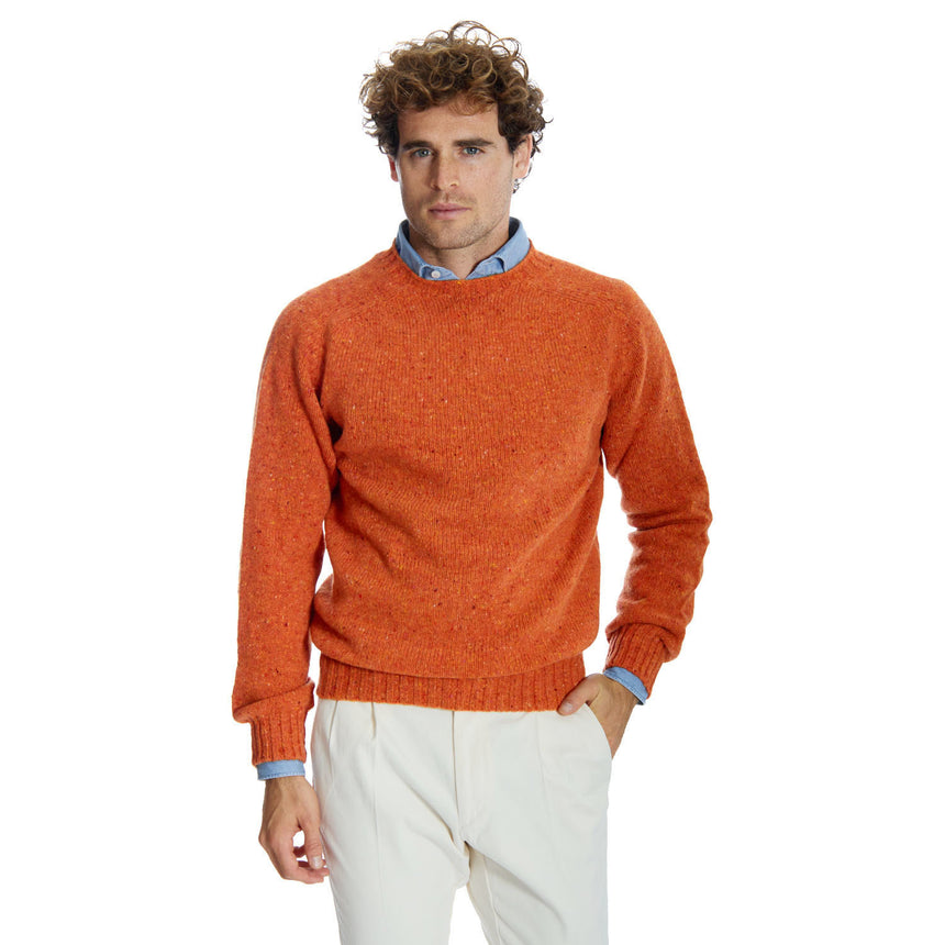 ORANGE SHETLAND SWEATER