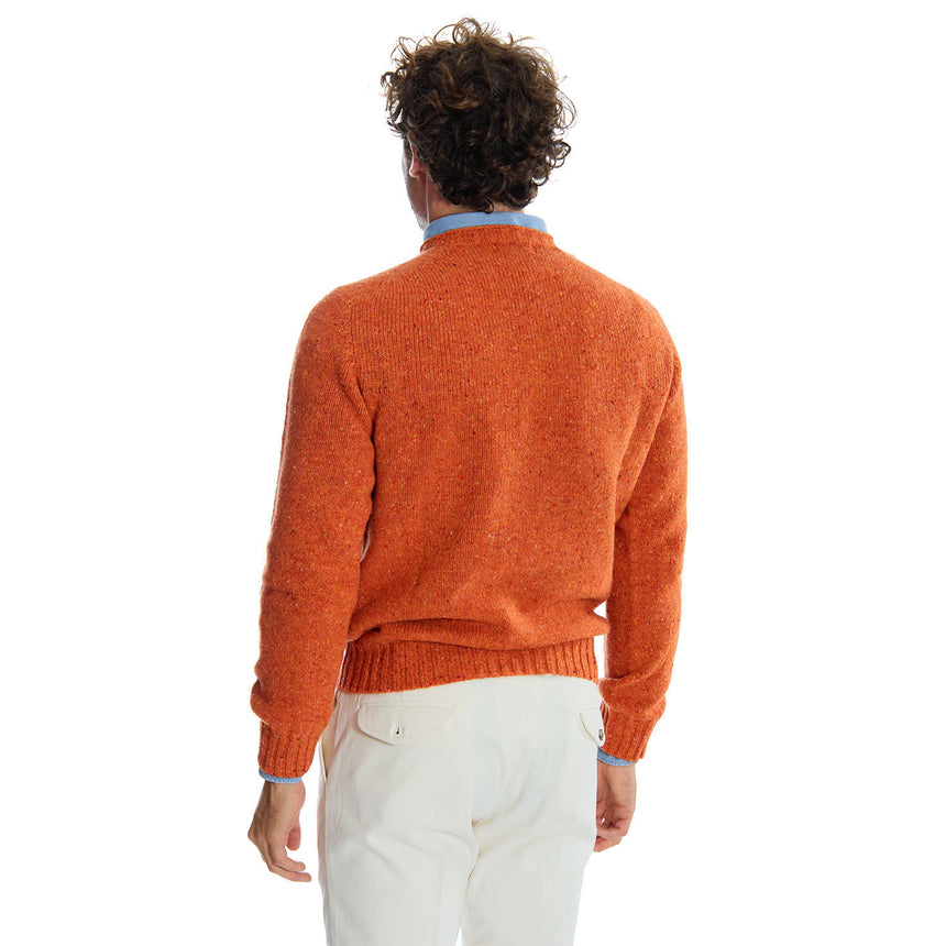 ORANGE SHETLAND SWEATER
