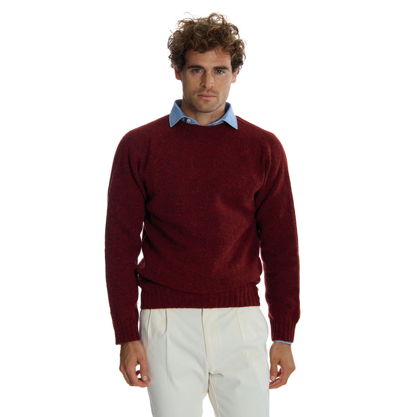 BURGUNDY SHETLAND SWEATER