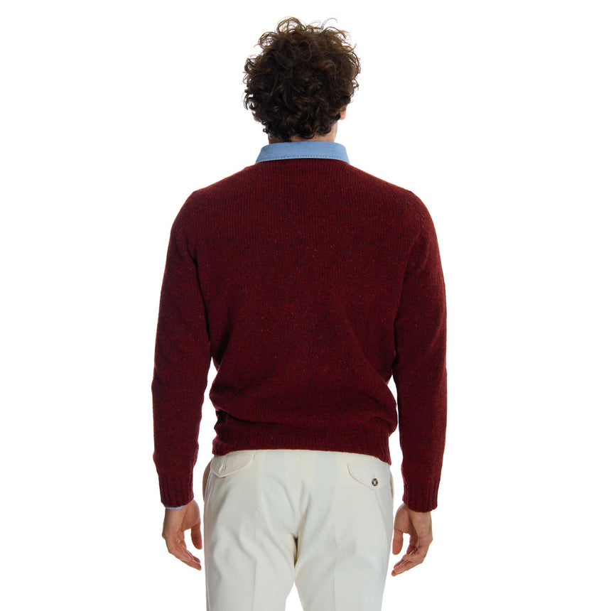 BURGUNDY SHETLAND SWEATER