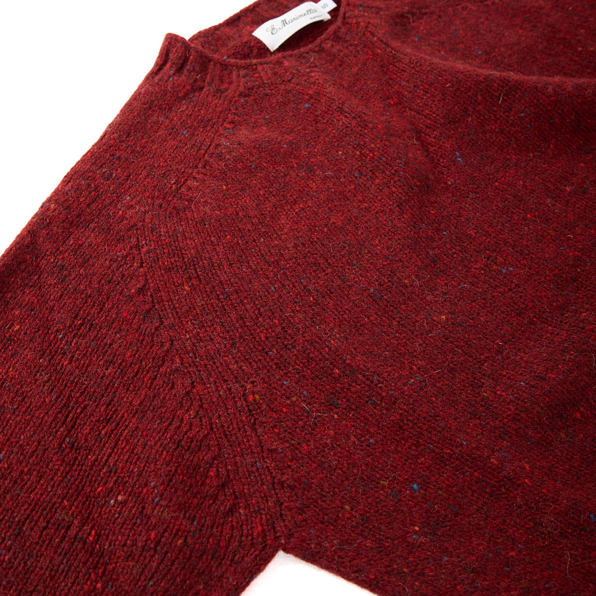 BURGUNDY SHETLAND SWEATER