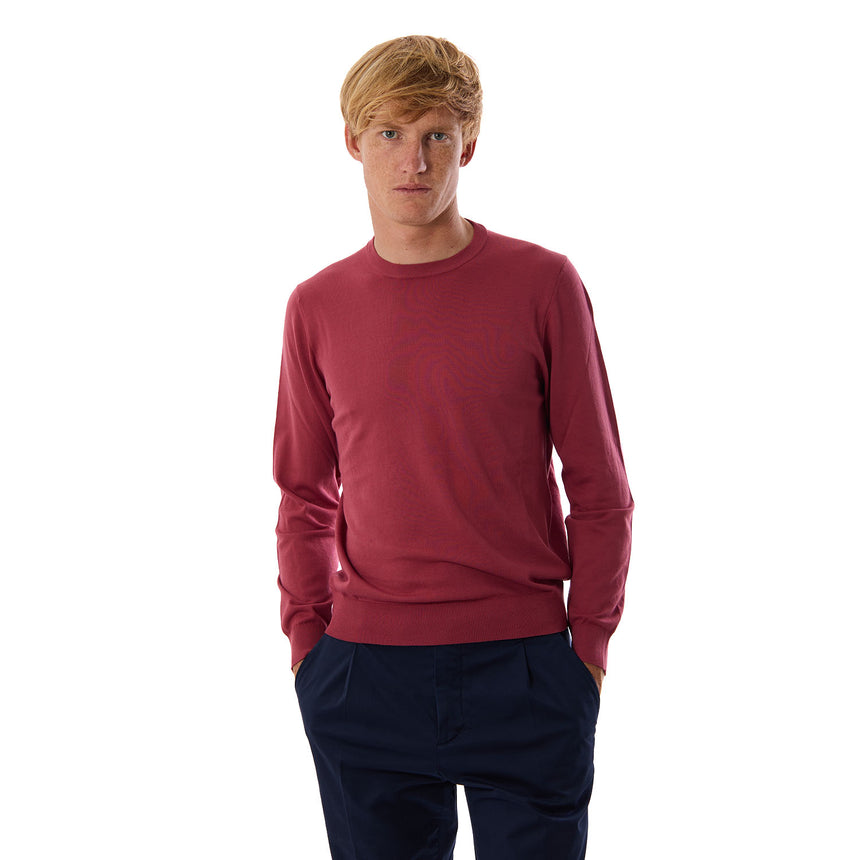 BURGUNDY CREWNECK PULLOVER