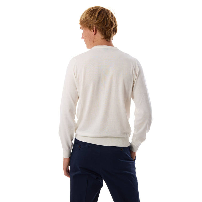 WHITE CREWNECK PULLOVER