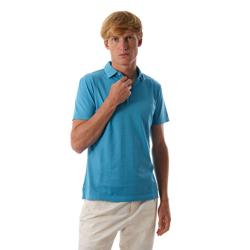 POLO MANICA CORTA AZZURRA