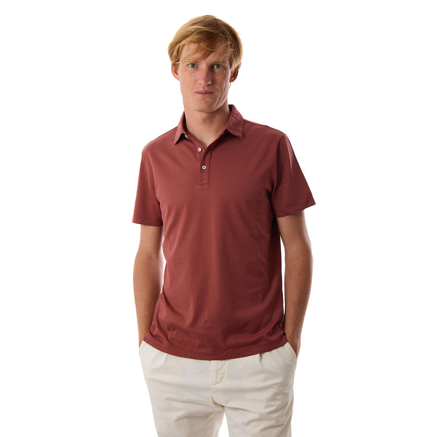 POLO MANICA CORTA MARRONE CHIARO