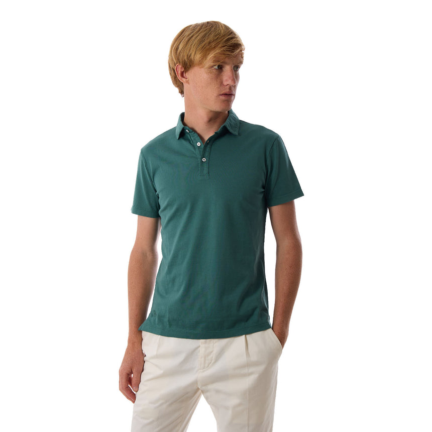 POLO MANICA CORTA VERDE SCURO