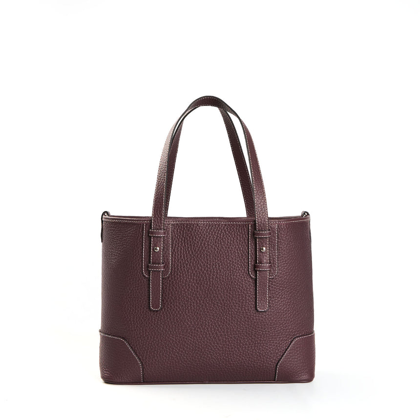 BURGUNDY MIDI TOTE BAG