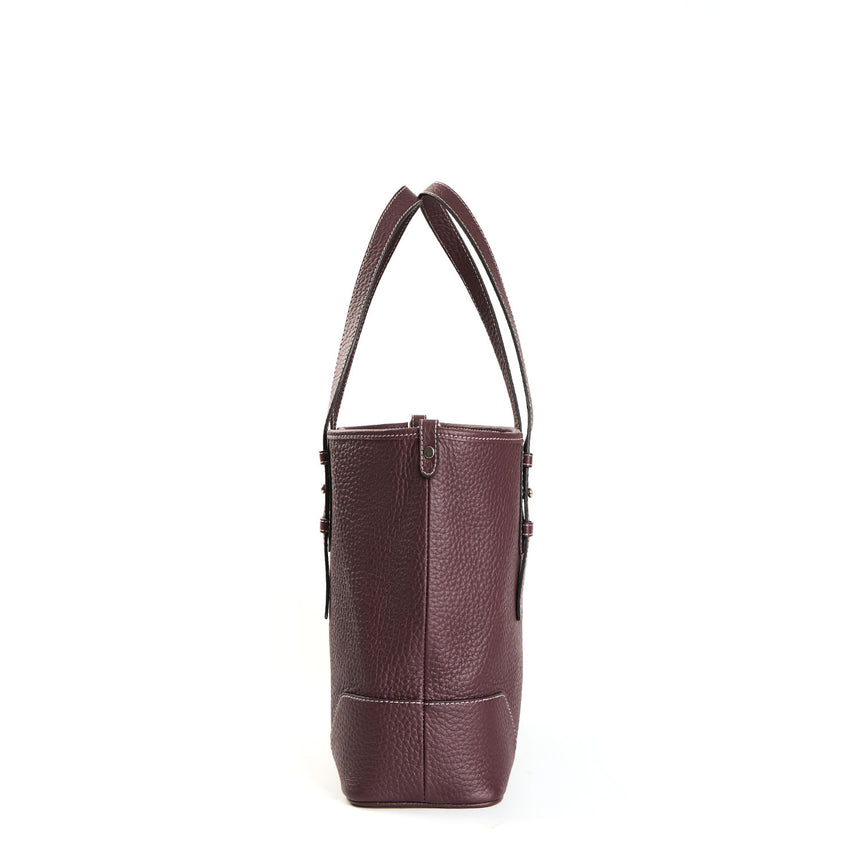 BURGUNDY MIDI TOTE BAG