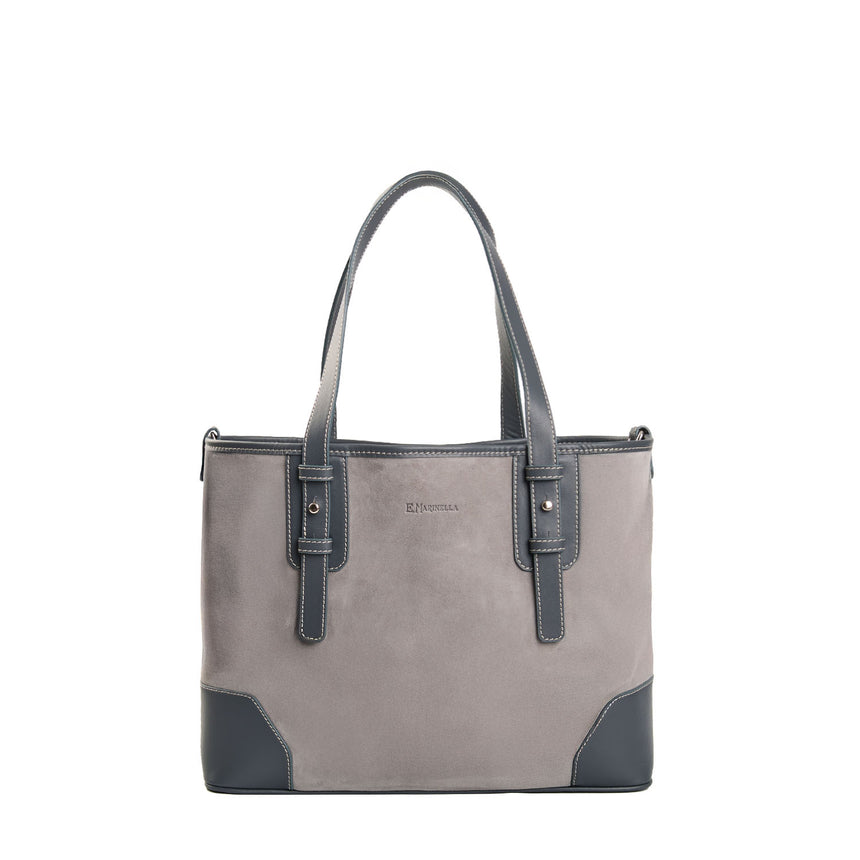 GREY MIDI TOTE BAG