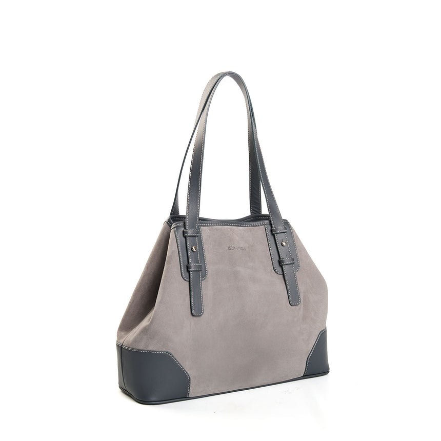 GREY MIDI TOTE BAG
