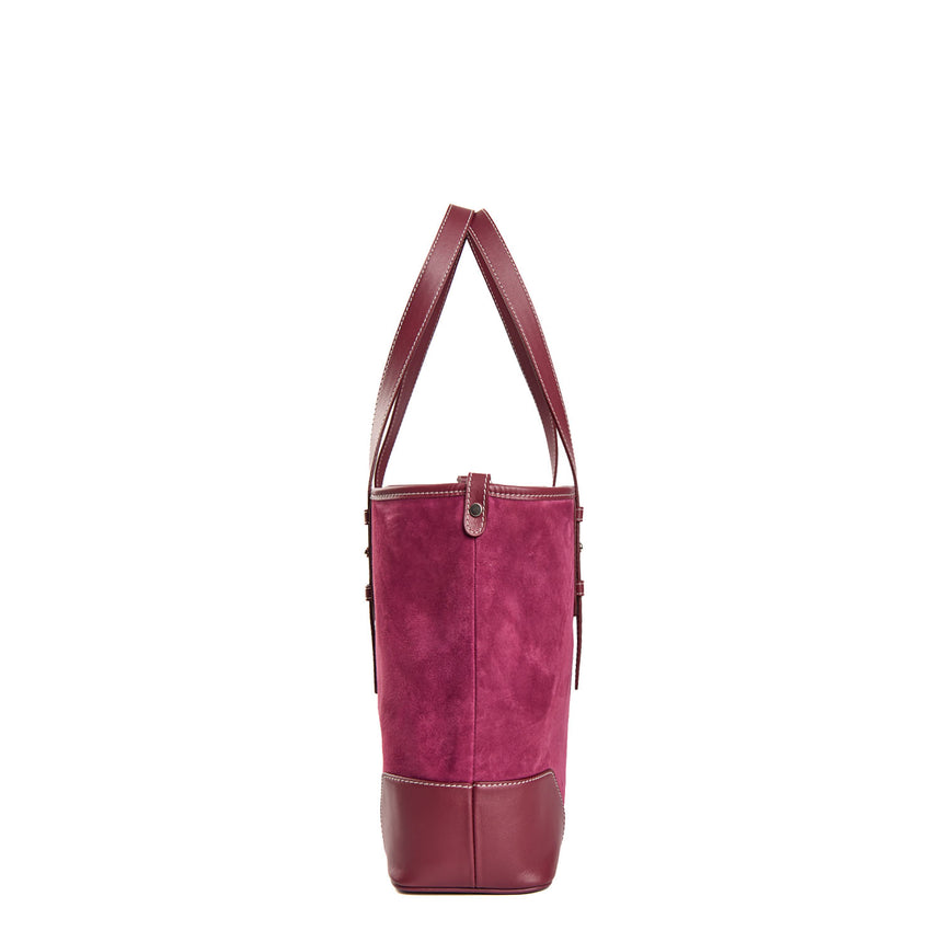 BURGUNDY MIDI TOTE BAG