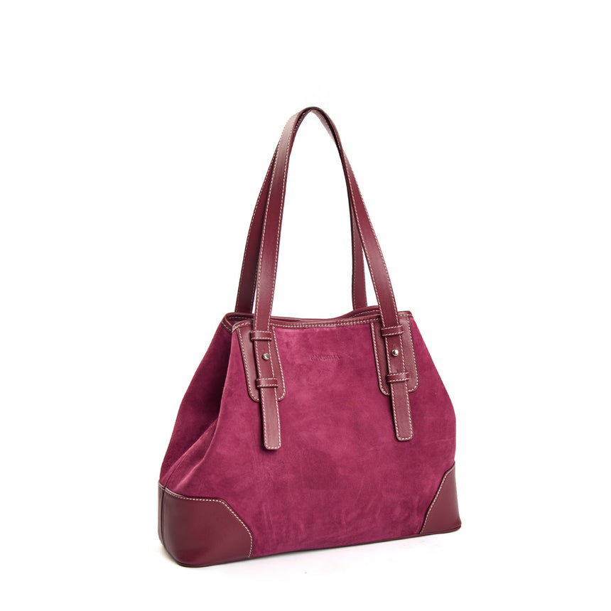 BURGUNDY MIDI TOTE BAG