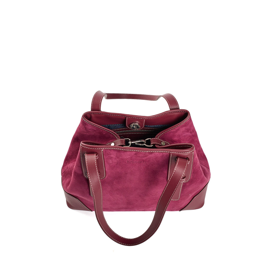 BURGUNDY MIDI TOTE BAG