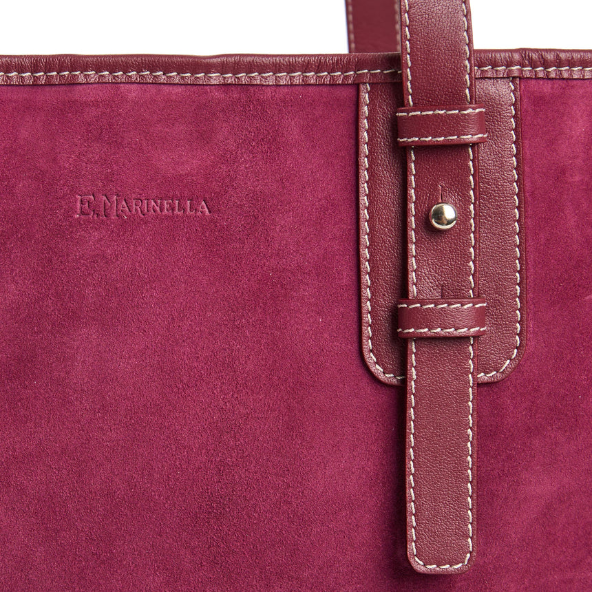 BURGUNDY MIDI TOTE BAG