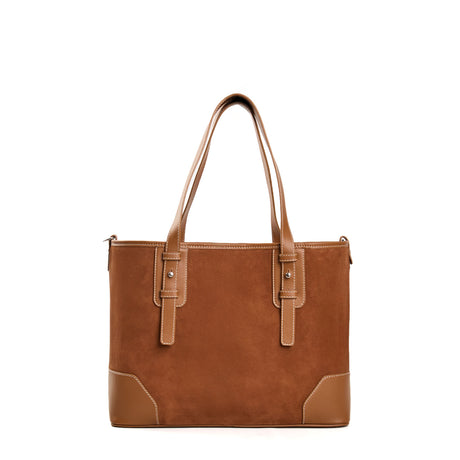 LIGHT BROWN MIDI TOTE BAG