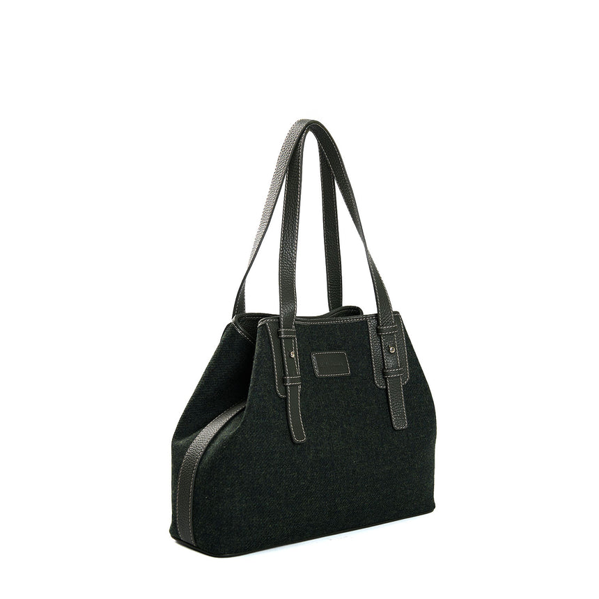 DARK GREEN MIDI TOTE BAG