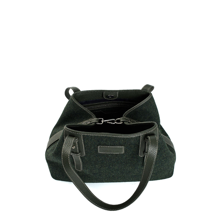 DARK GREEN MIDI TOTE BAG