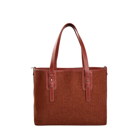 LIGHT BROWN MIDI TOTE BAG