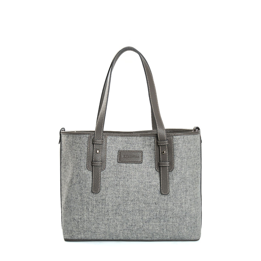 LIGHT GREY MIDI TOTE BAG