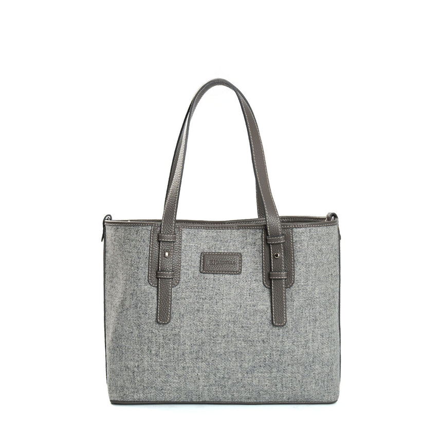 LIGHT GREY MIDI TOTE BAG