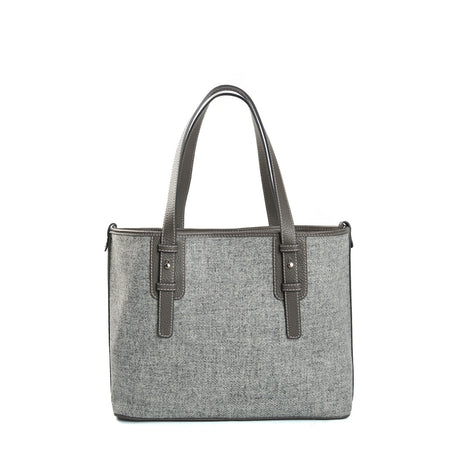 LIGHT GREY MIDI TOTE BAG