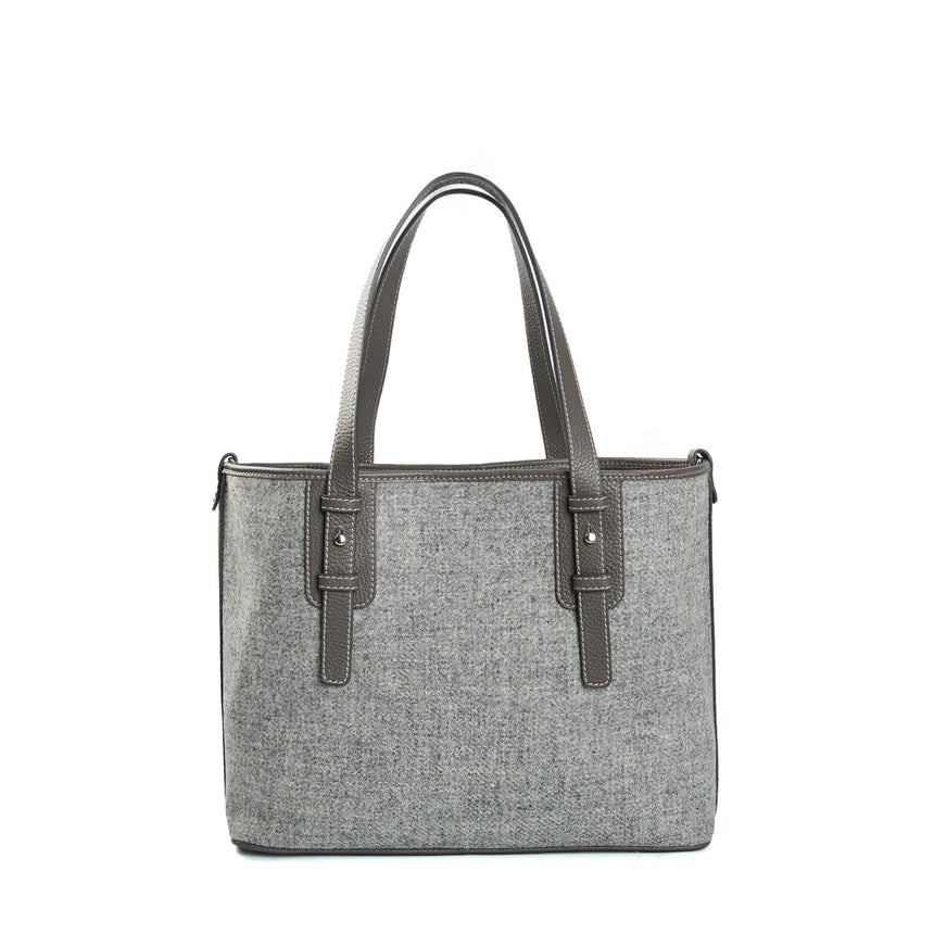 LIGHT GREY MIDI TOTE BAG