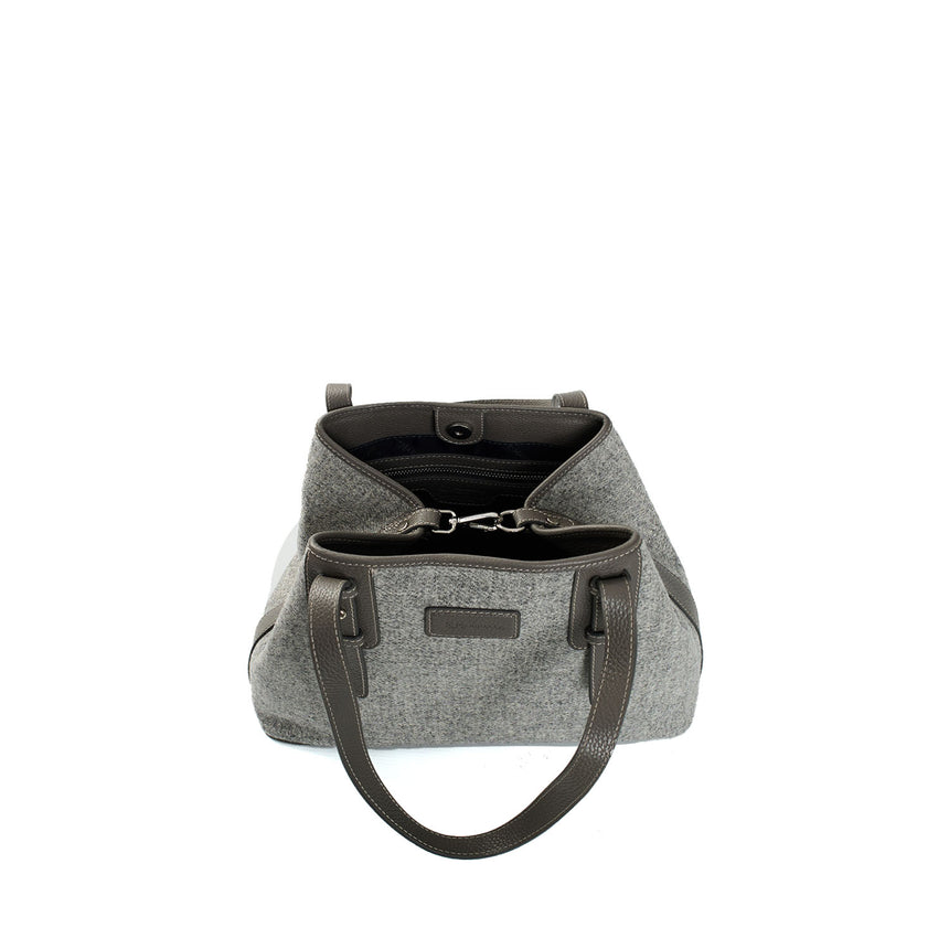 LIGHT GREY MIDI TOTE BAG