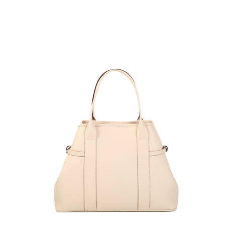 BEIGE MIDI TOTE BAG SIDE BUCKLES