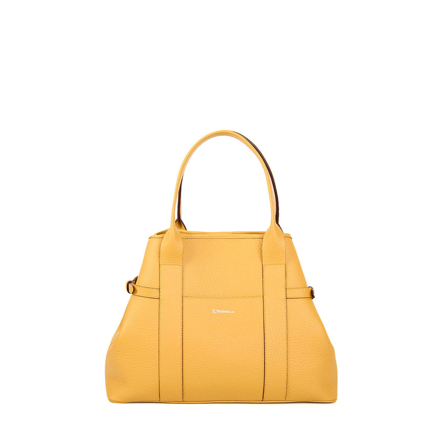 MIDI TOTE BAG SIDE BUCKLES GIALLA