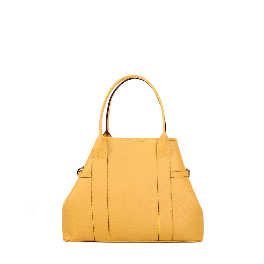 MIDI TOTE BAG SIDE BUCKLES GIALLA