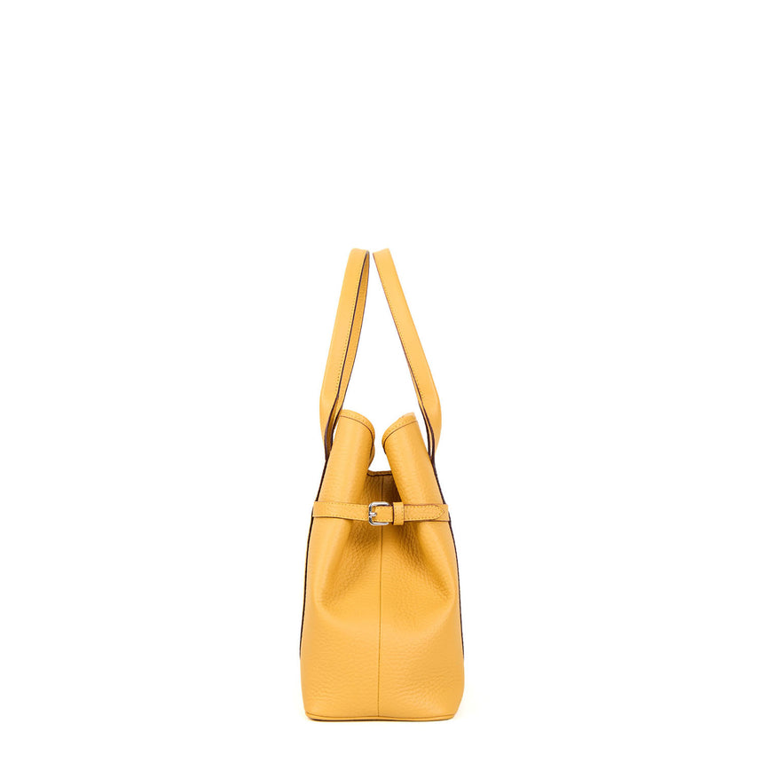 MIDI TOTE BAG SIDE BUCKLES GIALLA