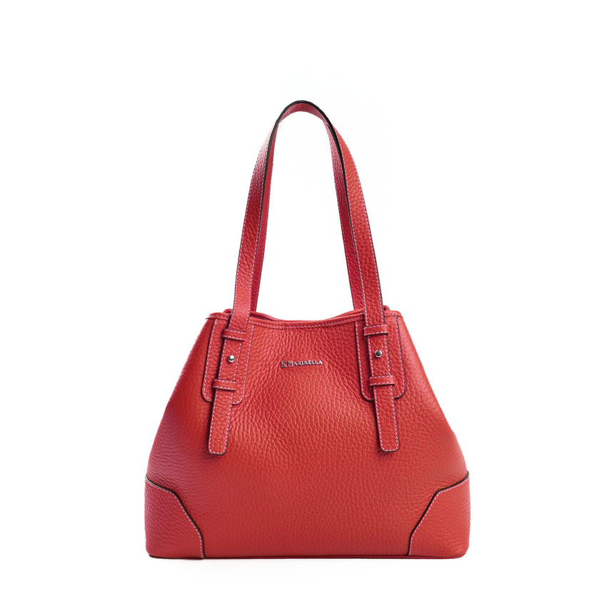 RED MIDI TOTE BAG