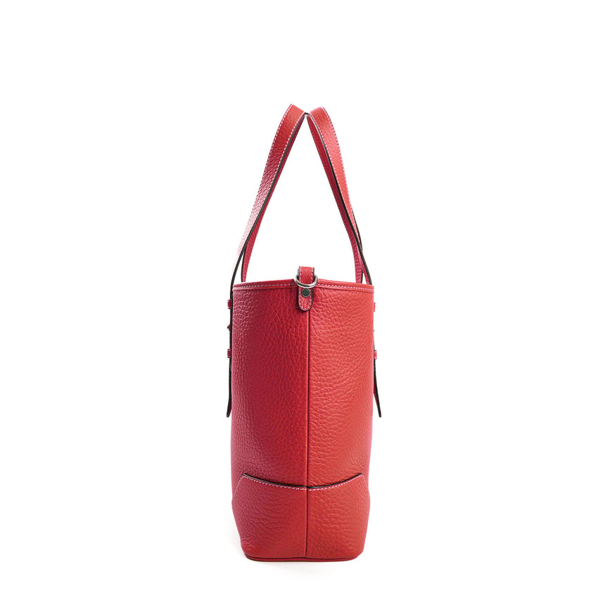 RED MIDI TOTE BAG