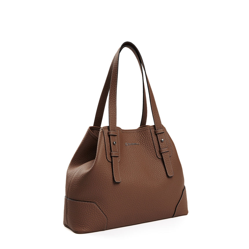 DARK BROWN MIDI TOTE BAG